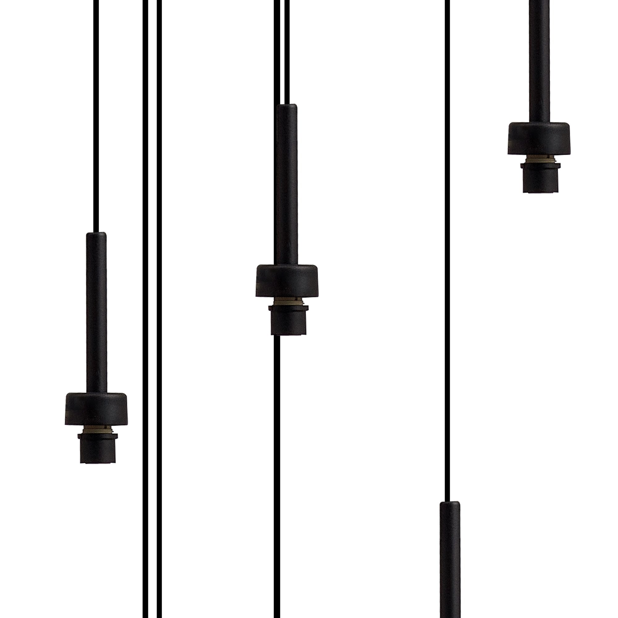NL92699 Iona 24 Light Round Pendant Satin Black
