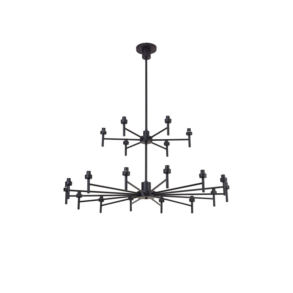NL92709 Iona 20 Light Chandelier Satin Black