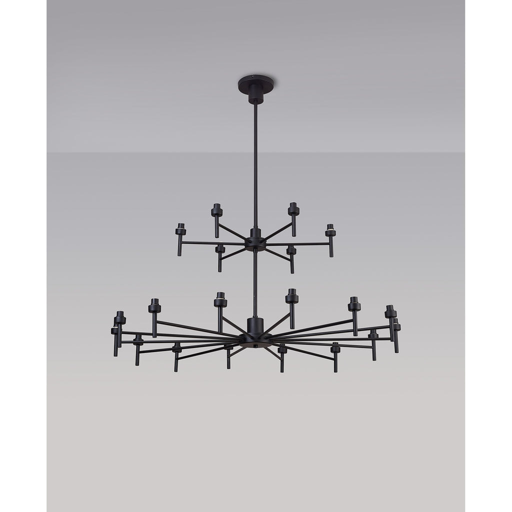 NL92709 Iona 20 Light Chandelier Satin Black