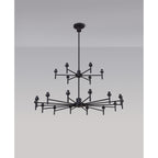 NL92709 Iona 20 Light Chandelier Satin Black