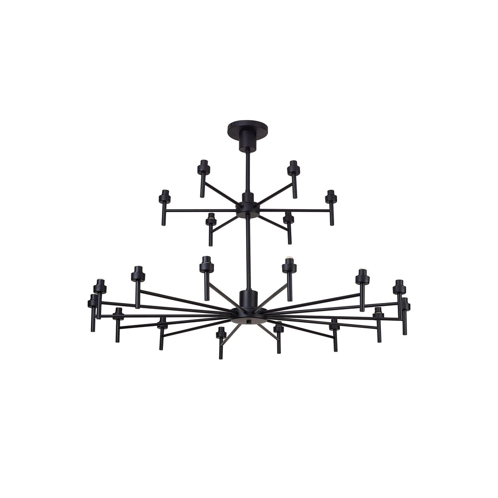 NL92709 Iona 20 Light Chandelier Satin Black