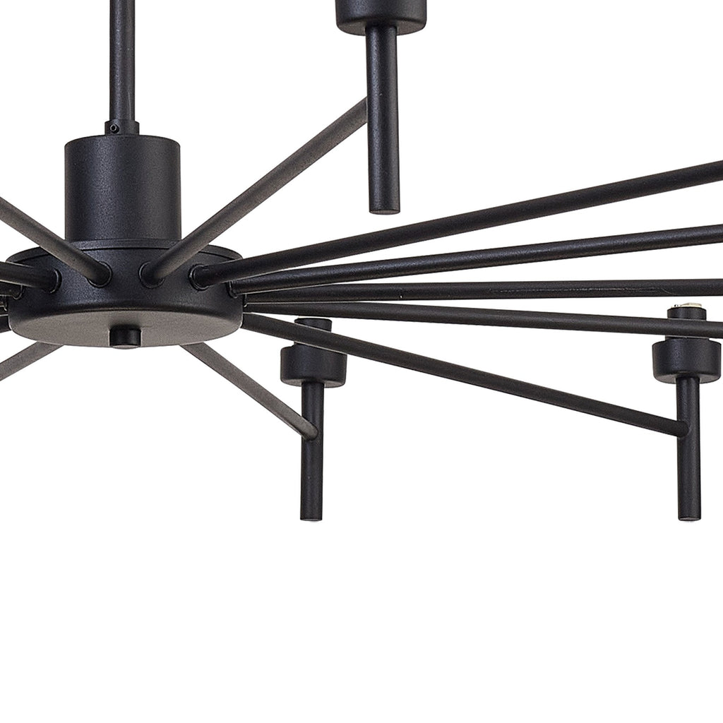 NL92709 Iona 20 Light Chandelier Satin Black