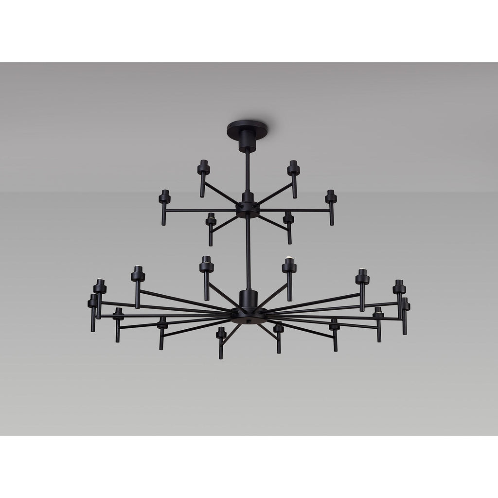 NL92709 Iona 20 Light Chandelier Satin Black