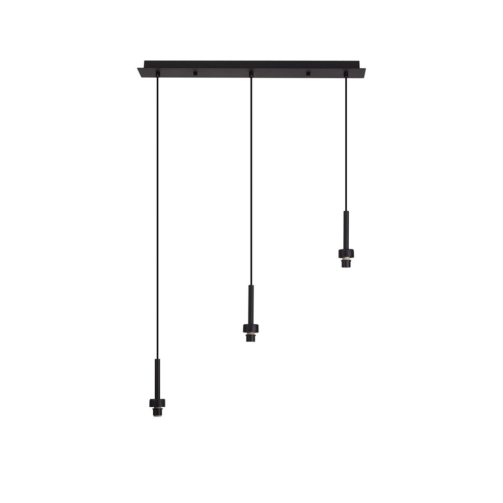 NL92719 Iona 3 Light Linear Pendant Satin Black