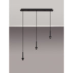 NL92719 Iona 3 Light Linear Pendant Satin Black