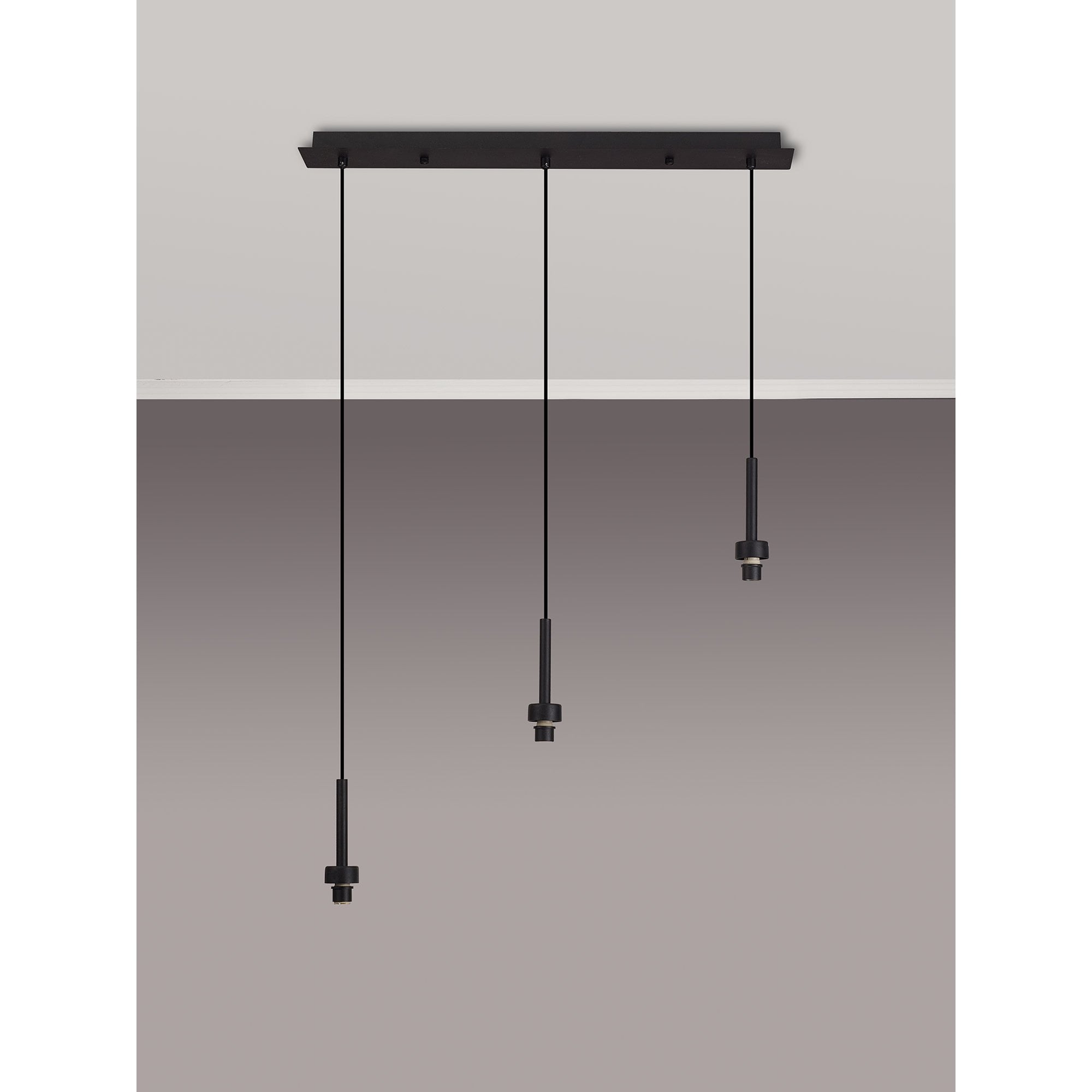 NL92719 Iona 3 Light Linear Pendant Satin Black
