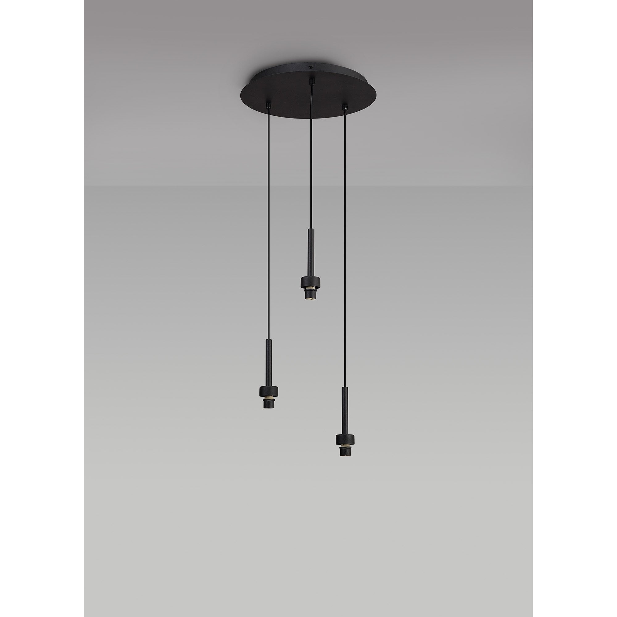 NL92729 Iona 3 Light Round Pendant Satin Black