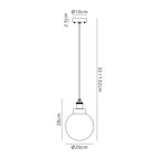 NL92639 Julia 1 Light Outdoor Pendant Titanium Silver Polished Chrome