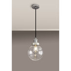 NL92639 Julia 1 Light Outdoor Pendant Titanium Silver Polished Chrome