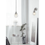 NL92639 Julia 1 Light Outdoor Pendant Titanium Silver Polished Chrome