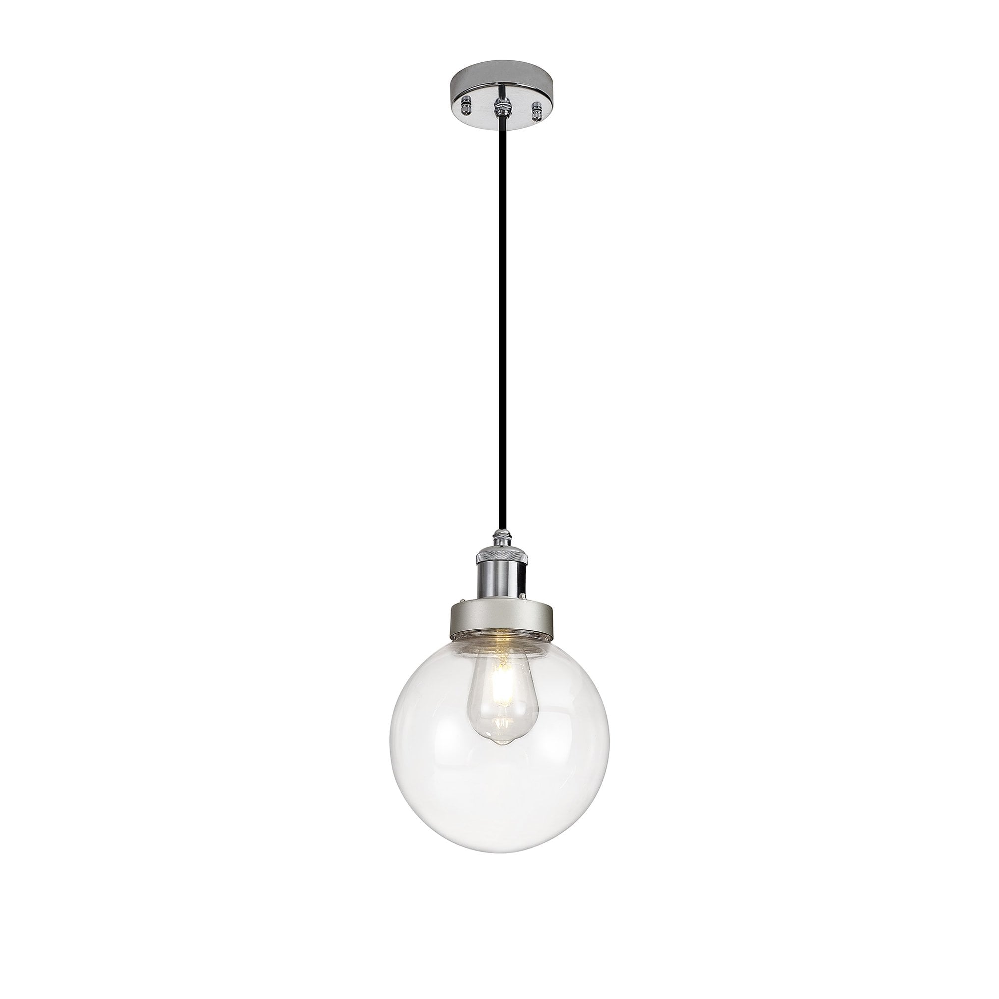 Julia 1 Light Outdoor Pendant Titanium Silver Polished Chrome