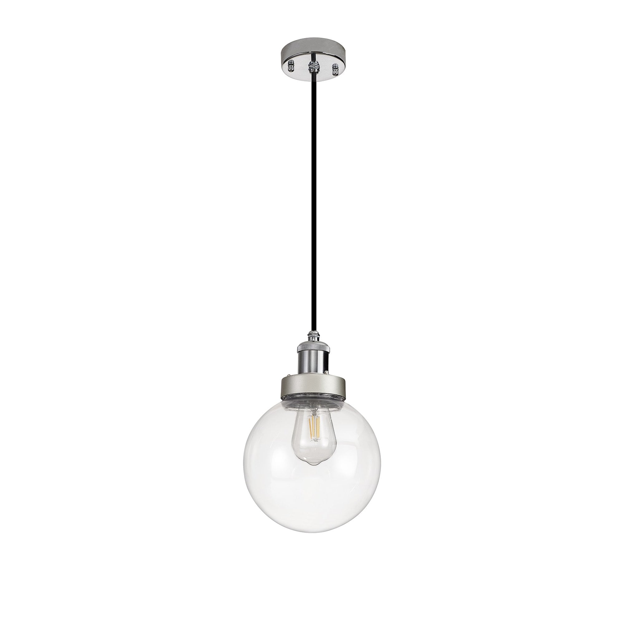 Julia 1 Light Outdoor Pendant Titanium Silver Polished Chrome