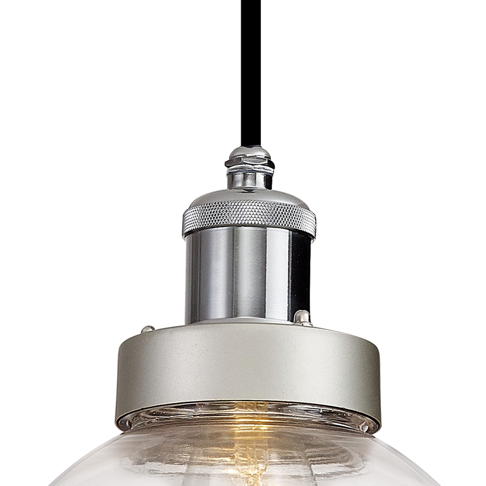 Julia 1 Light Outdoor Pendant Titanium Silver Polished Chrome