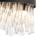 NL9498BL/CL9 Kaffer 10 Light Round Pendant Satin Black Clear