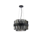 NL9498BL/SM9 Kaffer 10 Light Round Pendant Satin Black Smoke