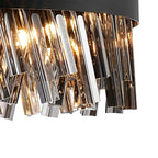 NL9498BL/SM9 Kaffer 10 Light Round Pendant Satin Black Smoke
