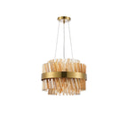 NL9498BR/AM9 Kaffer 10 Light Round Pendant Brass Amber