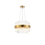 NL9498BR/CL9 Kaffer 10 Light Round Pendant Brass Clear