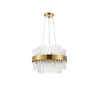 NL9498BR/CL9 Kaffer 10 Light Round Pendant Brass Clear