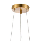 NL9498BR/CL9 Kaffer 10 Light Round Pendant Brass Clear