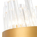 NL9498BR/CL9 Kaffer 10 Light Round Pendant Brass Clear