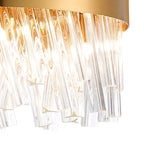NL9498BR/CL9 Kaffer 10 Light Round Pendant Brass Clear