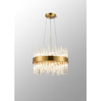 NL9498BR/CL9 Kaffer 10 Light Round Pendant Brass Clear