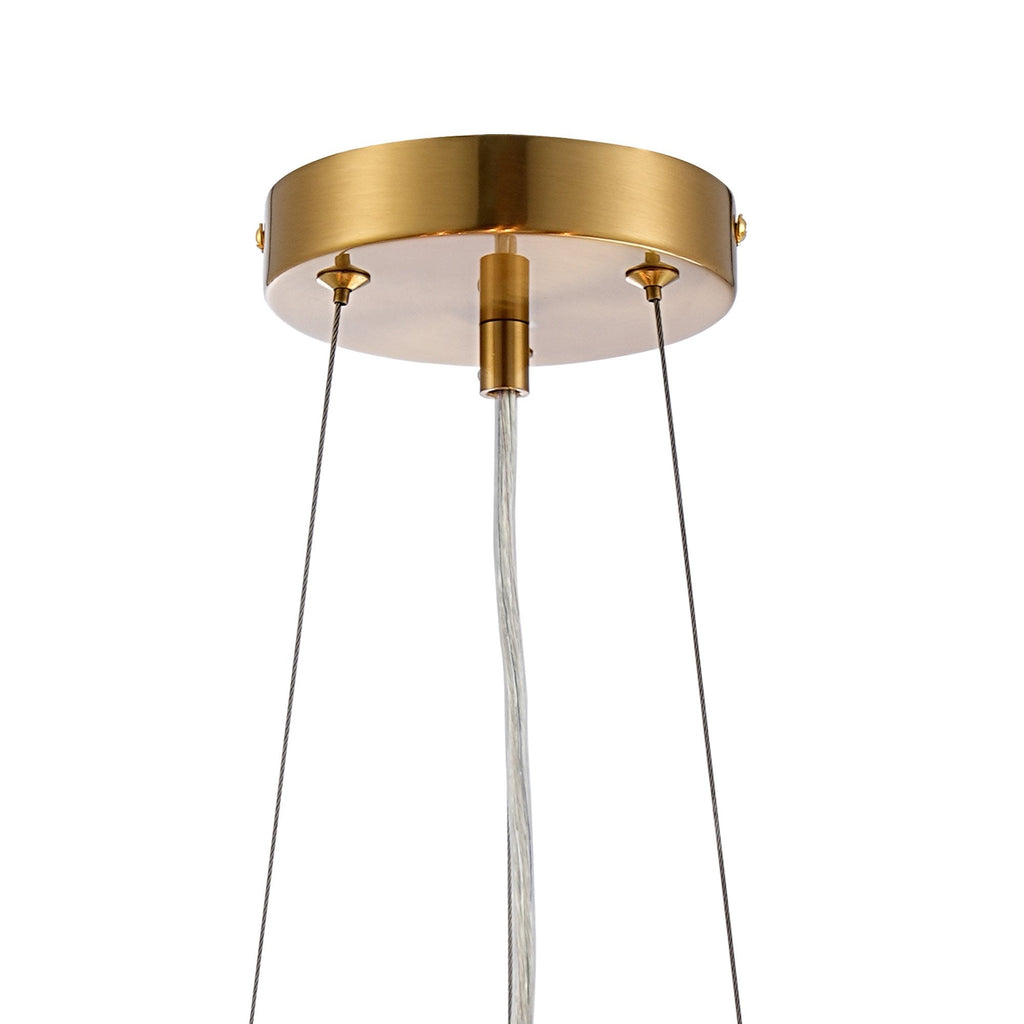 NL9498BR/SM9 Kaffer 10 Light Round Pendant Brass Smoke