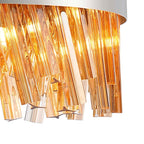 NL9498PN/AM9 Kaffer 10 Light Round Pendant Polished Nickel Amber