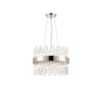 NL9498PN/CL9 Kaffer 10 Light Round Pendant Polished Nickel Clear
