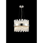 NL9498PN/CL9 Kaffer 10 Light Round Pendant Polished Nickel Clear