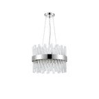NL9498PN/CL9 Kaffer 10 Light Round Pendant Polished Nickel Clear