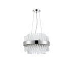 NL9498PN/CL9 Kaffer 10 Light Round Pendant Polished Nickel Clear