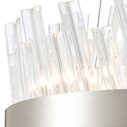 NL9498PN/CL9 Kaffer 10 Light Round Pendant Polished Nickel Clear