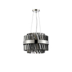NL9498PN/SM9 Kaffer 10 Light Round Pendant Polished Nickel Smoke