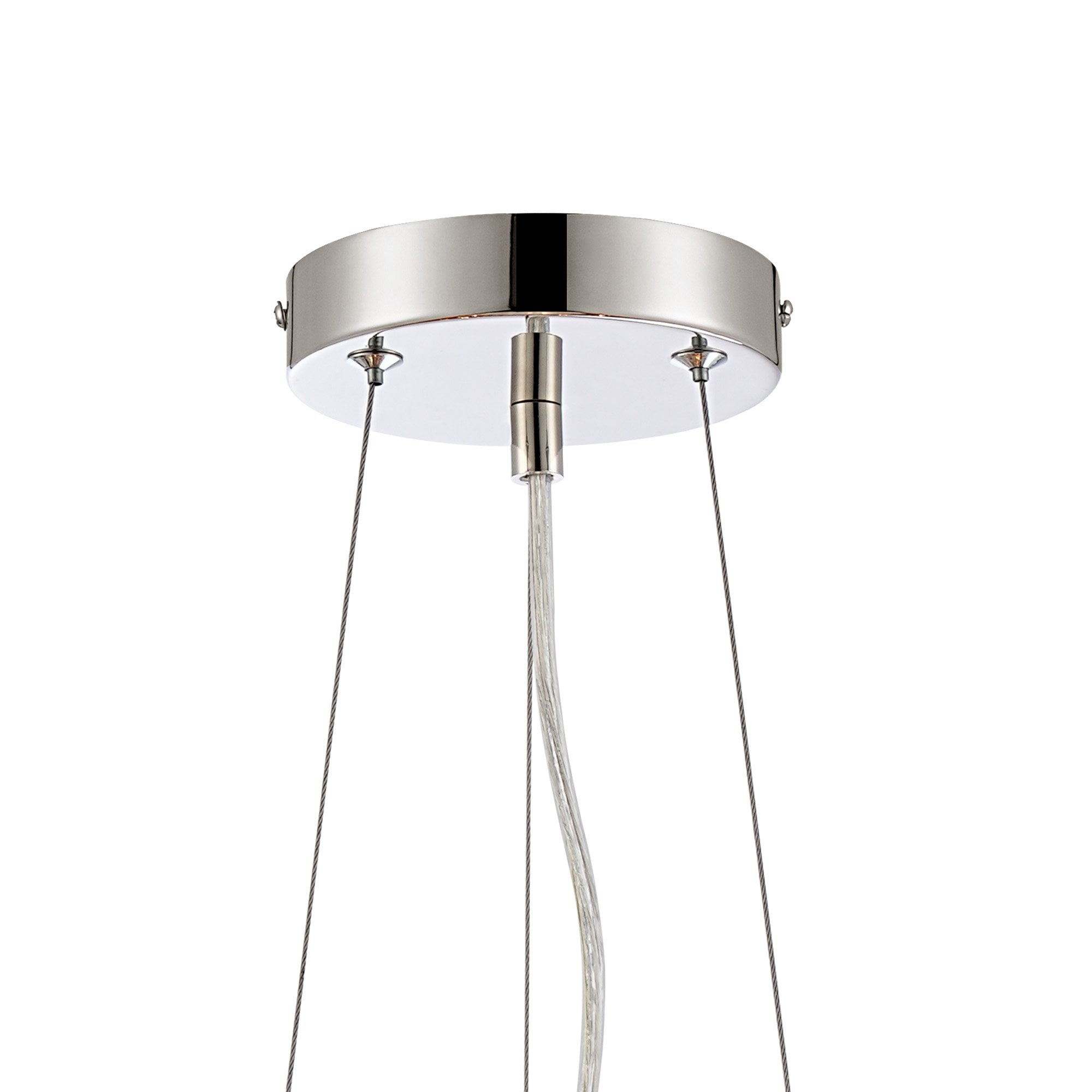 NL9498PN/SM9 Kaffer 10 Light Round Pendant Polished Nickel Smoke