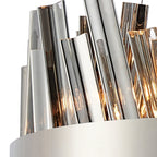 NL9498PN/SM9 Kaffer 10 Light Round Pendant Polished Nickel Smoke