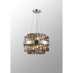NL9498PN/SM9 Kaffer 10 Light Round Pendant Polished Nickel Smoke