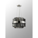 NL9498PN/SM9 Kaffer 10 Light Round Pendant Polished Nickel Smoke