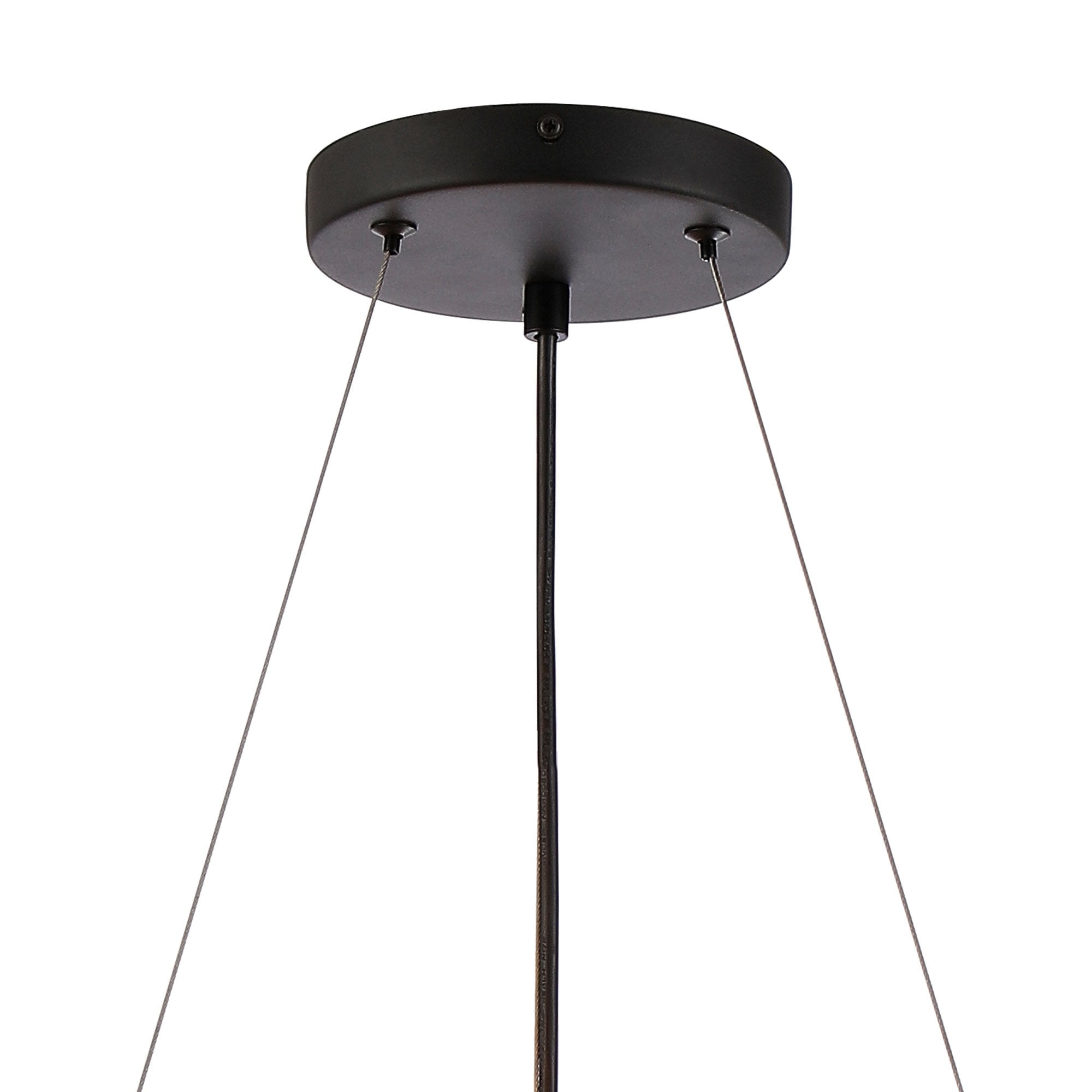 NL9500BL/AM9 Kaffer 18 Light Round Pendant Satin Black Amber