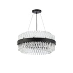 NL9500BL/CL9 Kaffer 18 Light Round Pendant Satin Black Clear