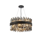 NL9500BL/SM9 Kaffer 18 Light Round Pendant Satin Black Smoke