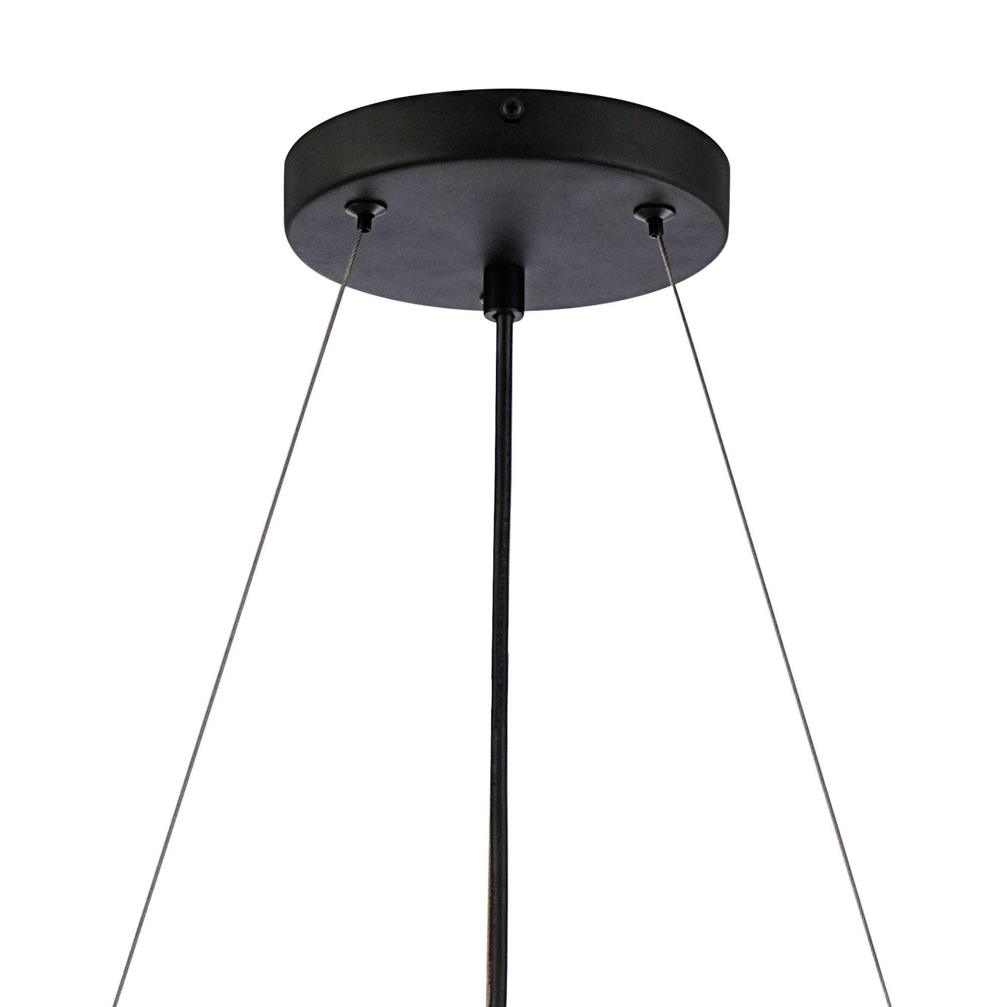NL9500BL/SM9 Kaffer 18 Light Round Pendant Satin Black Smoke