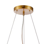 NL9500BR/AM9 Kaffer 18 Light Round Pendant Brass Amber