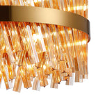 NL9500BR/AM9 Kaffer 18 Light Round Pendant Brass Amber