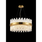 NL9500BR/CL9 Kaffer 18 Light Round Pendant Brass Clear
