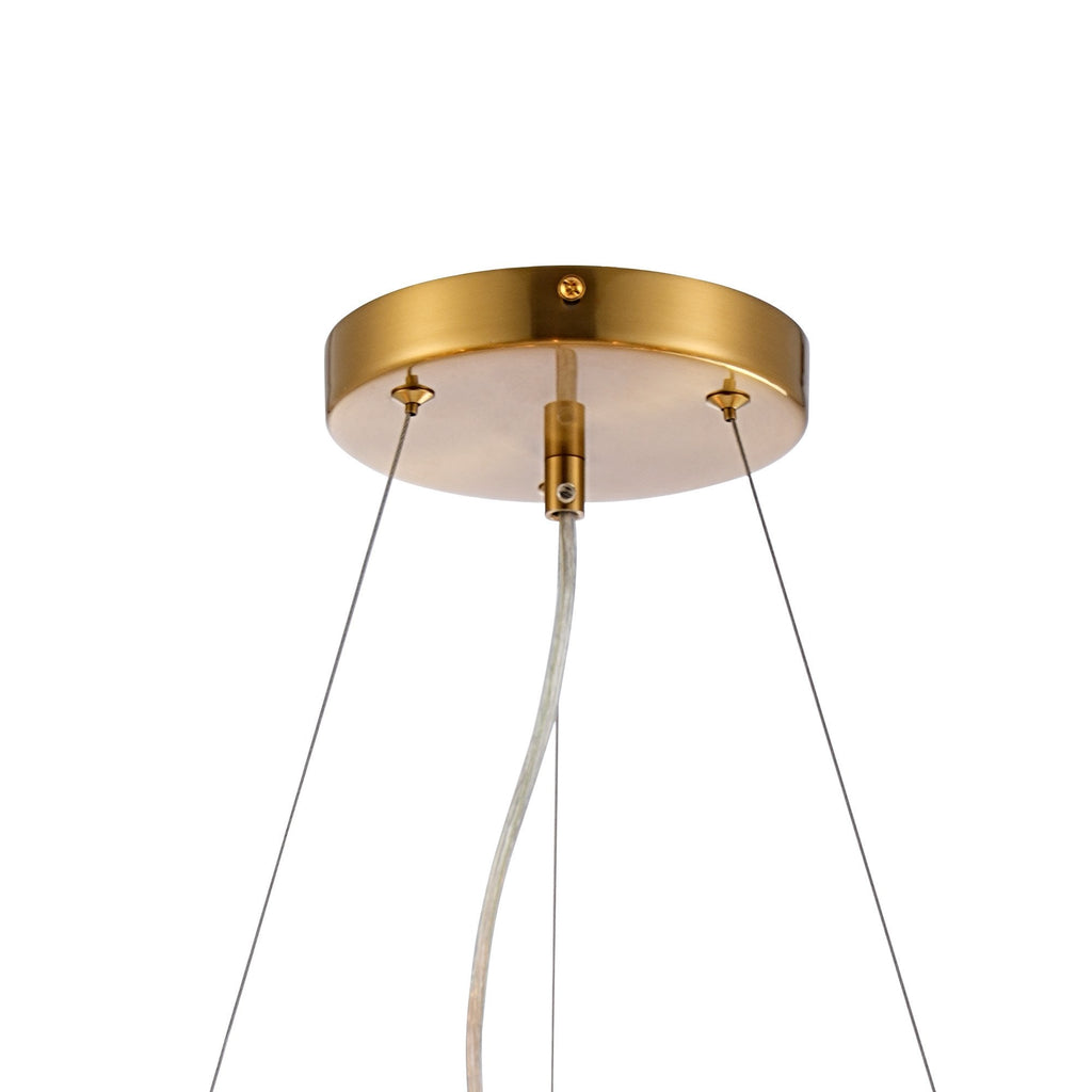 NL9500BR/CL9 Kaffer 18 Light Round Pendant Brass Clear