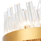 NL9500BR/CL9 Kaffer 18 Light Round Pendant Brass Clear