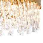 NL9500BR/CL9 Kaffer 18 Light Round Pendant Brass Clear