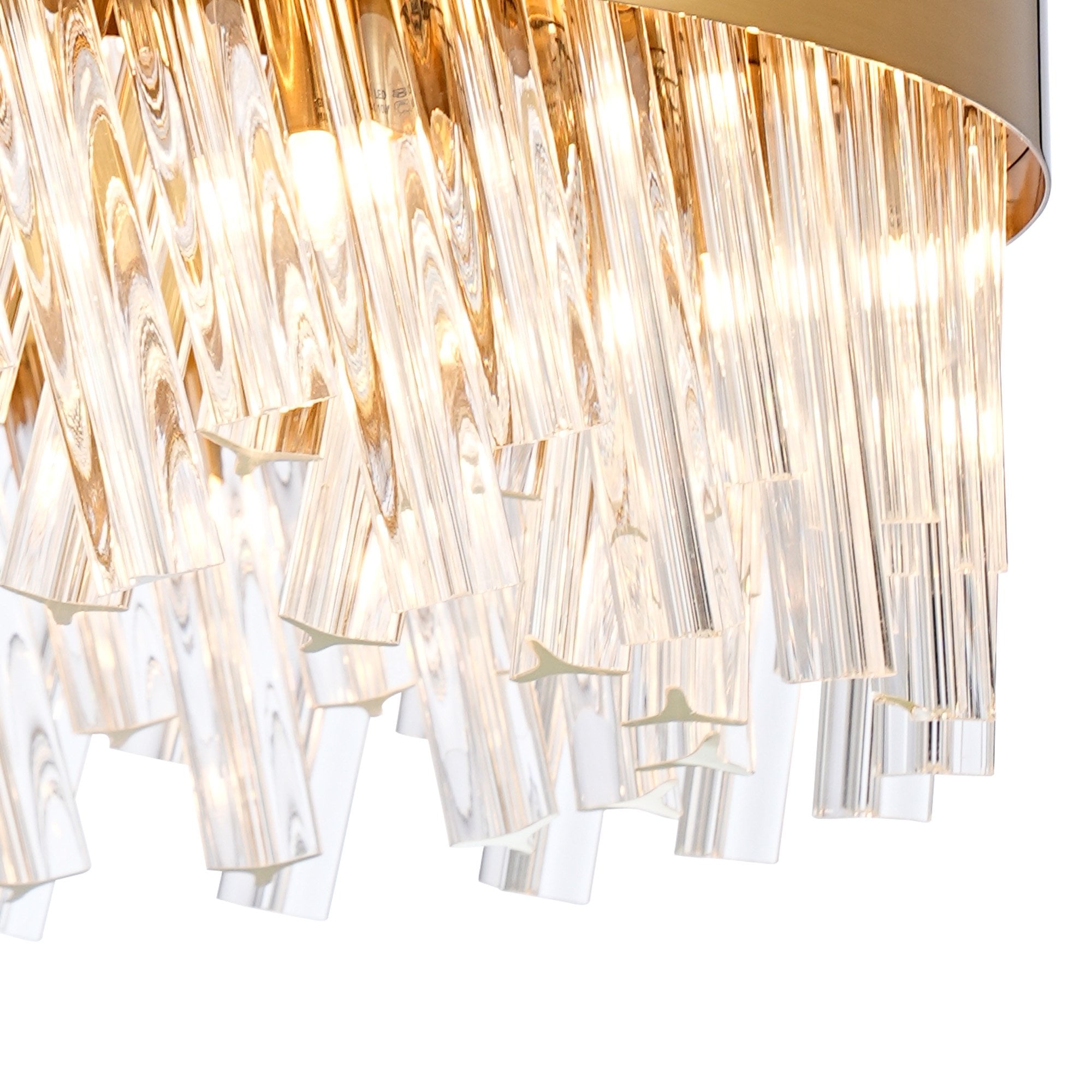 NL9500BR/CL9 Kaffer 18 Light Round Pendant Brass Clear